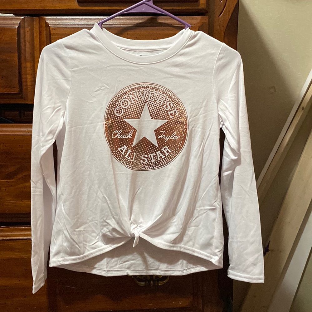 2 White Converse shirt w/ Tags on both.
